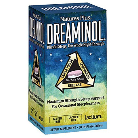 Natures Plus Dreaminol Tri- Phase Melatonin Complex-30 Sustained Release Tablets