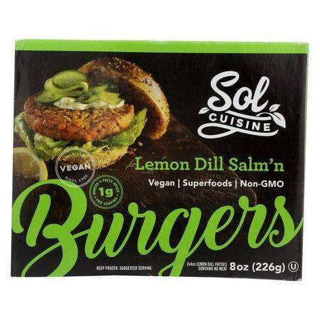 Sol Cuisine Lemon Dill Salmon Burger - 8 Ounces