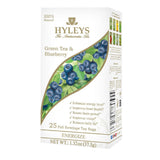 Hyleys Green Tea & Blueberry 25 Foil Envelope Tea Bags-1.32 Oz