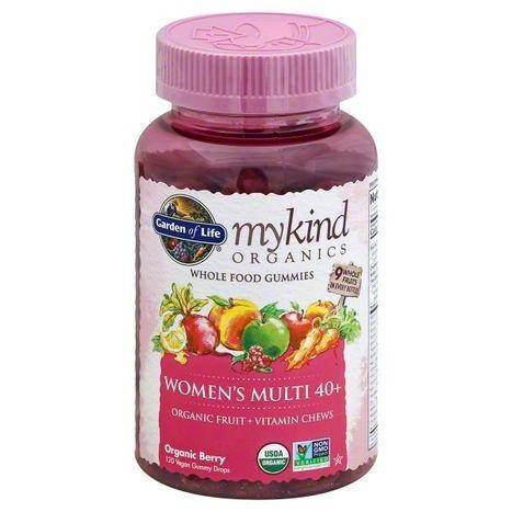 Garden of Life MyKind Organics Women's Multi 40+, Vegan Gummy Drops, Organic Berry - 120 Each