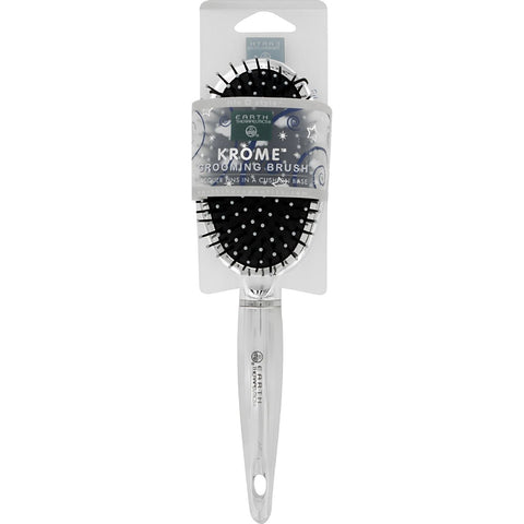 Earth Therapeutics Krome Grooming Brush Silver Color