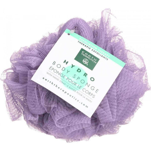 Earth Therapeutics Hydro Body Sponge With Hand Strap Violet Color