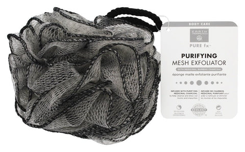 Earth Therapeutics Purifying Mesh Exfoliator With Medicinal Bamboo Charcoal