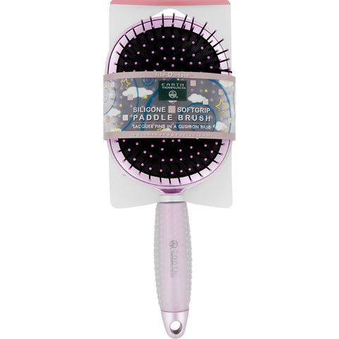 Earth Therapeutics Silicone Si Softgrip Paddle Brush Pink Color