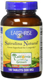 Earthrise Spirulina Natural Green Superfood For Longevity 500 Mg-180 Tablets