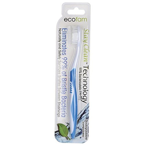 Ecofam Dual Action Flossing Bristles Toothbrush