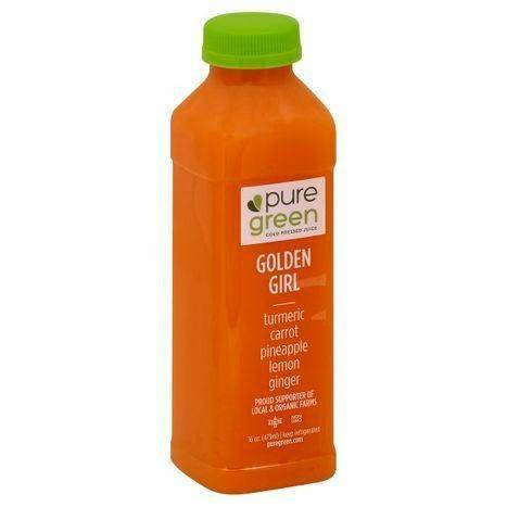 Pure Green 100% Juice, Cold Pressed, Golden Girl - 16 Ounces