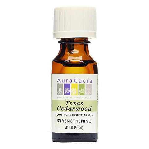 Aura Cacia Texas Cedarwood Oil Strengthening-0.5 Oz