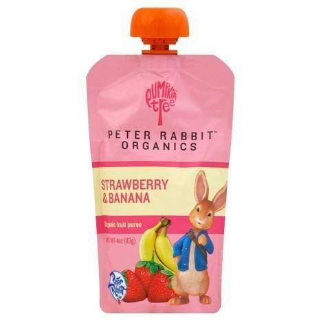 Pumpkin Tree Peter Rabbit Organics Fruit Puree, Organic, Strawberry & Banana - 4 Ounces