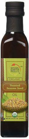 Natural Earth Products Organic Toasted Sesame Oil - 8.45 Fluid Ounces