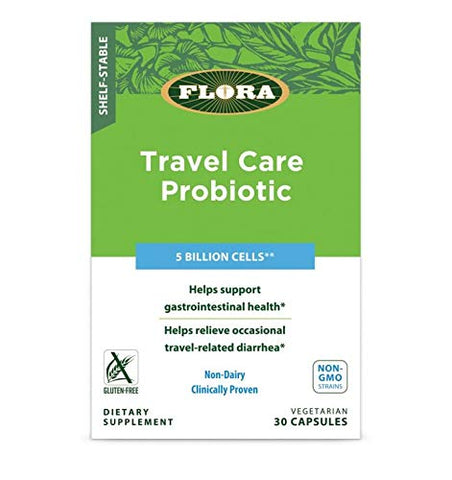 Flora Travel Care Probiotic 5 Billion Cells-30 Vegetarian Capsules