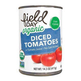 Field Day Organic No Salt Added Diced Tomatoes - 14.5 Ounces