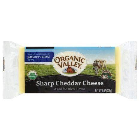 Organic Valley Cheese, Sharp Cheddar - 8 Ounces