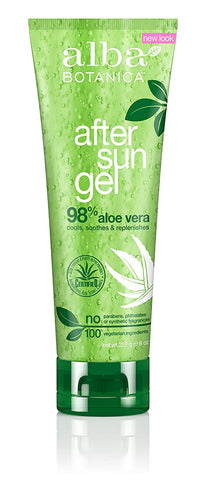 Alba Botanica Very Emollient After Sun 98% Aloe Vera Gel-8 Oz