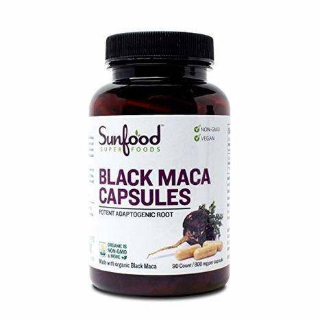 Sunfood Superfoods Black Maca Root Capsules - 90 Count