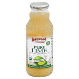 Lakewood Organic Cold Pressed 100% Juice, Pure Lime - 12.5 Ounces