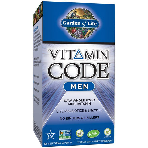 Garden Of Life Vitamin Code Men Raw Whole Food Multivitamin-120 Vegetarian Capsules