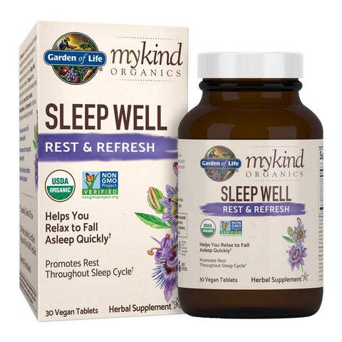 Garden Of Life My Kind Organics Sleep Well Rest & Refresh-30 Vegan Tablets