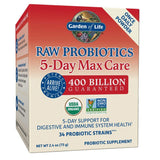 Garden Of Life Raw Probiotics 5-Day Max Care 400 Billion Live Cultures 34 Strains-2.4 Oz Note: Need To Be Refrigerated
