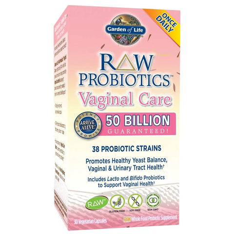 Garden Of Life Raw Probiotics Vaginal Care 50 Billion Live Cultures 38 Strains-30 Vegetarian Capsules Note: Need To Be Refrigerated