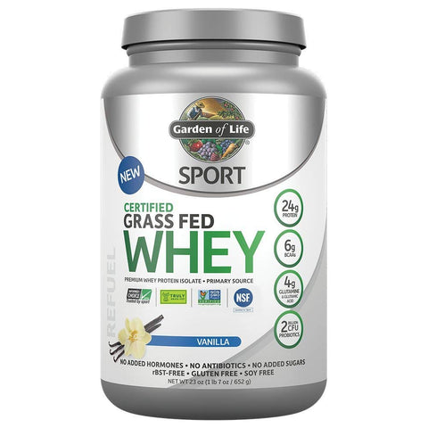 Garden Of Life Sport Grass Fed Whey Protein Vanilla Flavor-23 Oz