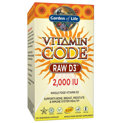 Garden Of Life Vitamin Code Raw D3 2000 IU-120 Vegetarian Capsules