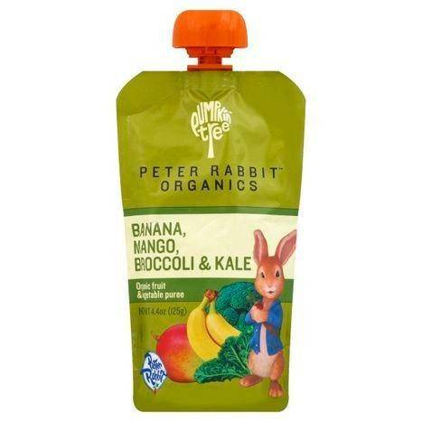 Pumpkin Tree Peter Rabbit Organics Fruit & Vegetable Puree, Organic, Banana, Mango, Broccoli & Kale - 4.4 Ounces