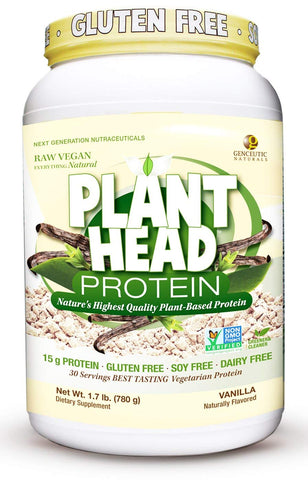 Genceutic Naturals Plant Head Protein Vanilla Flavor-1.7 Lb