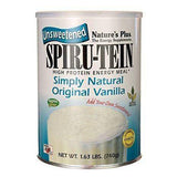 Nature's Plus Spiru-Tein Simply Natural Original Vanilla Unsweetened High Protein Energy Meal