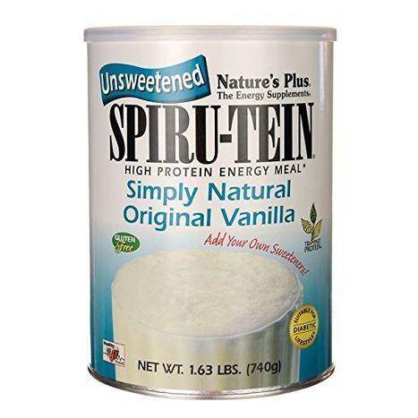 Nature's Plus Spiru-Tein Simply Natural Original Vanilla Unsweetened High Protein Energy Meal