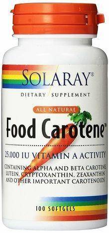 Solaray Food Carotene 25000 IU Vitamin A Activity Softgels