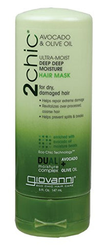 Giovanni 2Chic Ultra Moist Deep Deep Moisture Hair Mask Avocado & Olive Oil-5 Oz