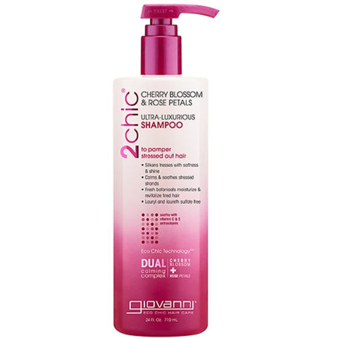 Giovanni 2Chic Ultra Luxurious Shampoo Cherry Blossom & Rose Petals-24 Oz