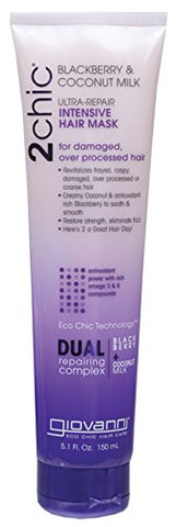 Giovanni 2Chic Ultra Repair Intensive Hair Mask Blackberry & Coconut Milk-5.1 Oz