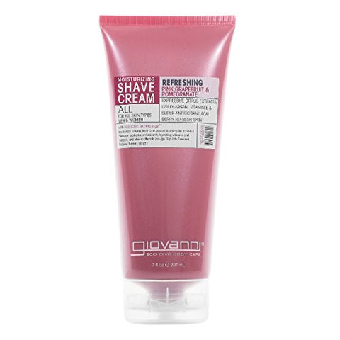 Giovanni Moisturizing Shave Cream Refreshing Pink Grapefruit Pomegranate-7 Oz