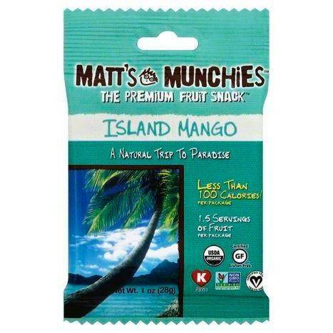 Matt's Munchies Fruit Snack, Premium, Island Mango - 1 Ounce