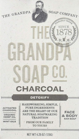 The Grandpa Soap Co Charcoal Face & Body Bar Soap-4.25 Oz