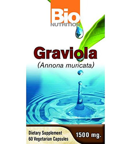 Bio Nutrition Graviola Annona Muricata 1500 Mg-60 Vegetarian Capsules