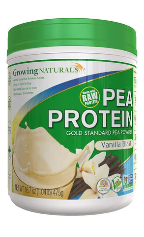 Growing Naturals Yellow Pea Protein Vanilla Blast-16.7 Oz