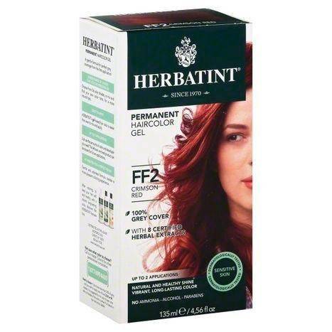 Herbatint Permanent Haircolor Gel, Sensitive Skin, Crimson Red FF2 - 4.56 Ounces