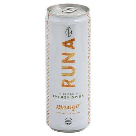 Runa Energy Drink, Clean, Mango - 12 Ounces