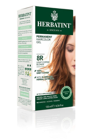 Herbatint 8R Light Copper Blonde Permanent Haircolor Gel-4.56 Oz