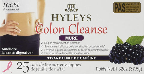 Hyleys Colon Cleanse Blackberry 25 Foil Envelope Tea Bags-1.32 Oz