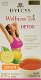 Hyleys Wellness Tea Detox Lemon 25 Foil Envelope Tea Bags-1.32 Oz