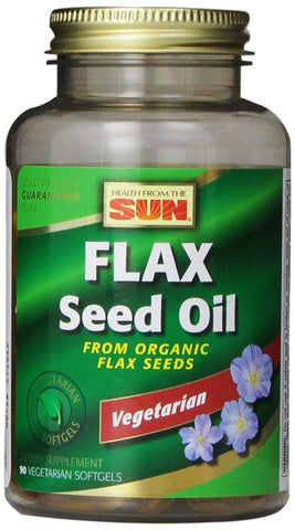 Health From The Sun Flax Seed Oil Cold Pressed-90 Vegetarian Softgels