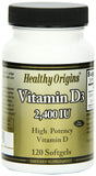 Healthy Origins Vitamin D3 2,400 IU High Potency-120 Softgels