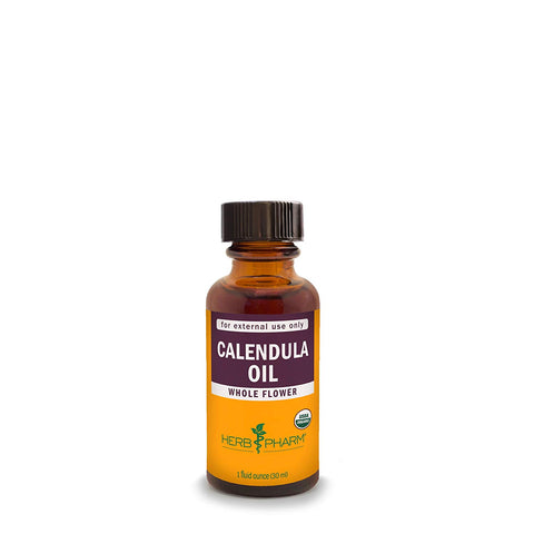 Herb Pharm Organic Calendula Oil Whole Flower-1 Oz