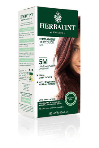 Herbatint 5M Light Mahogany Chestnut Permanent Haircolor Gel-4.56 Oz