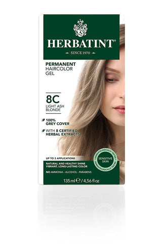 Herbatint 8C Light Ash Blonde Permanent Haircolor Gel-4.56 Oz