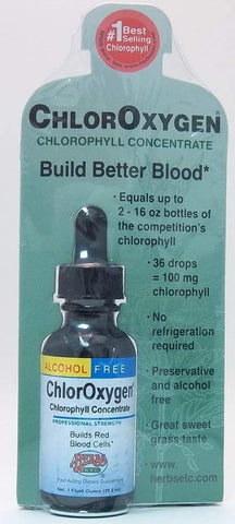Herbs Etc ChlorOxygen Chlorophyll Concentrate Builds Better Blood-1 Oz